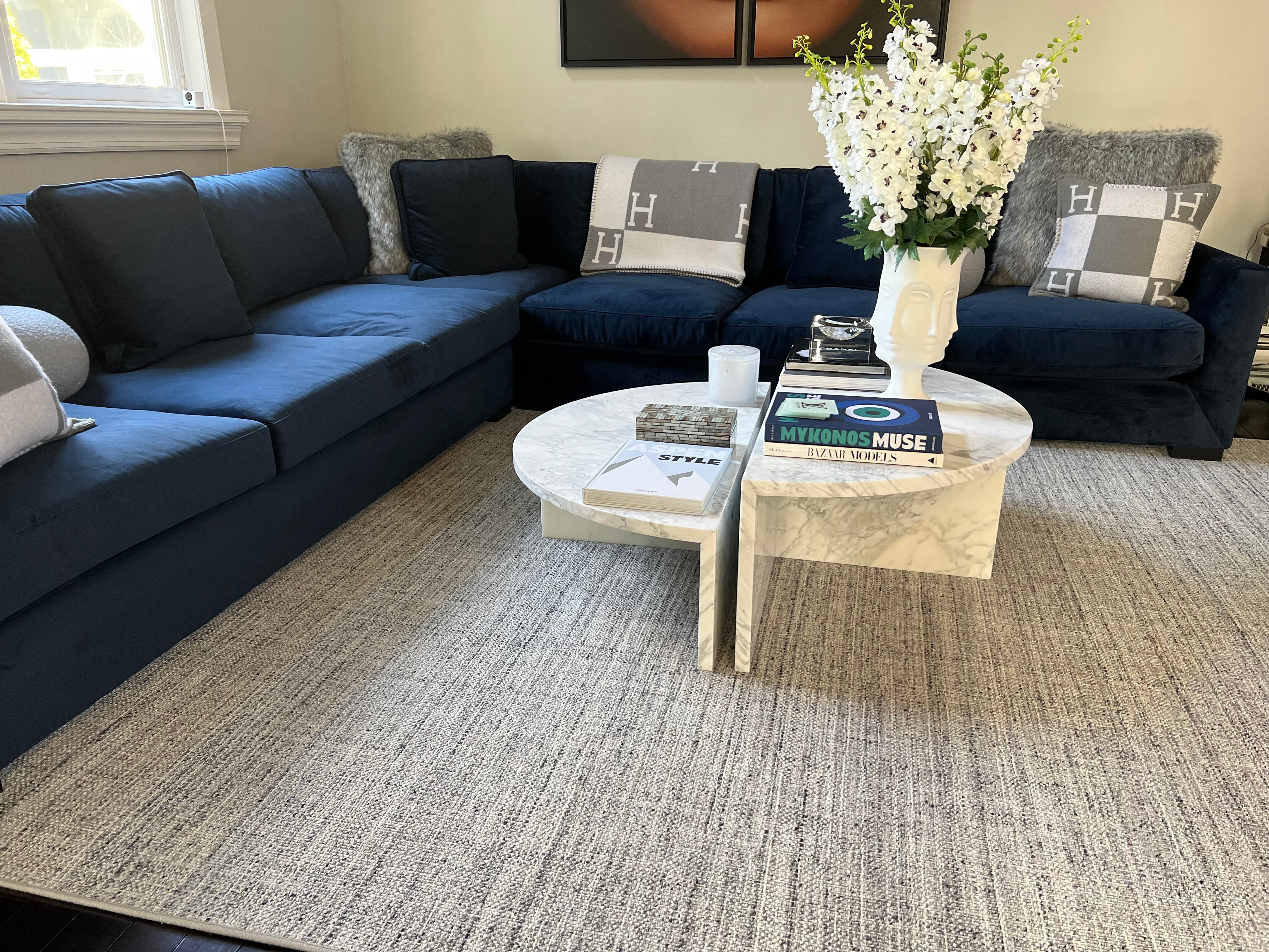 Half Moon Shape Marble Coffee Table