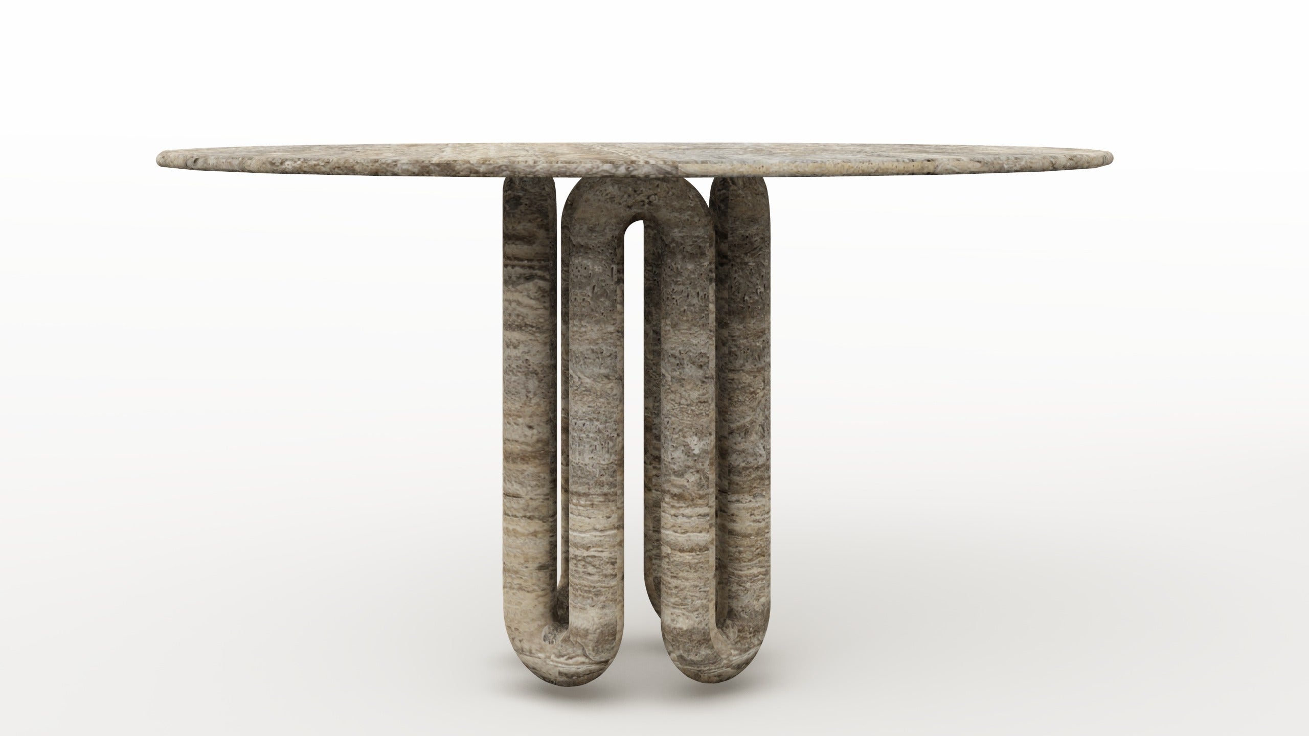 Starlight Travertine Solid Round Dining Table