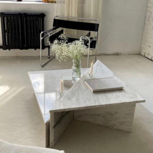Italian Design Triangle 2 Pieces Coffee Table (LEONA)