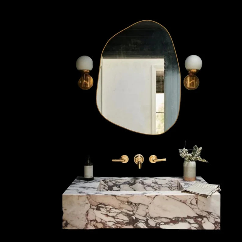Calacatta Viola Marble Sink Wall Mounted