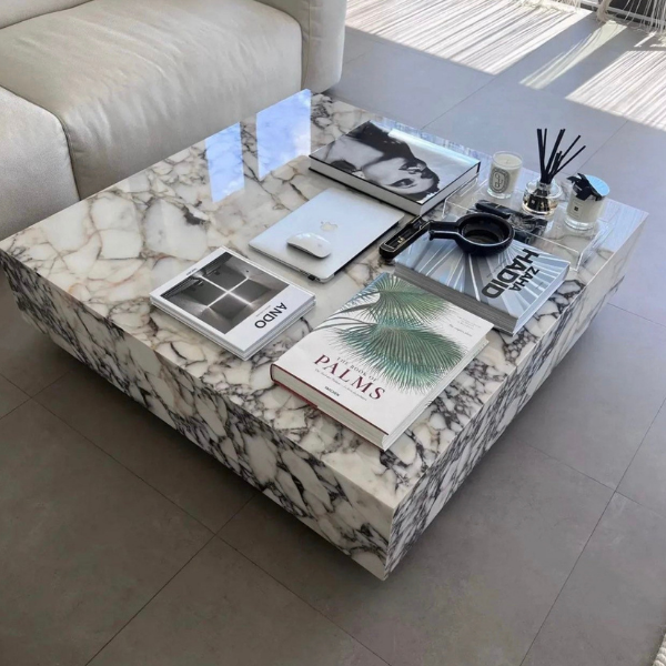Viola Marble Plinth Coffee Table