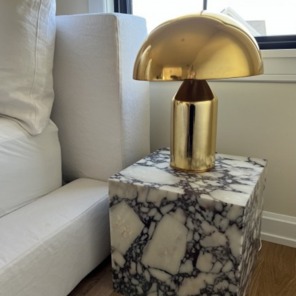 Viola Marble Cubic Side Table