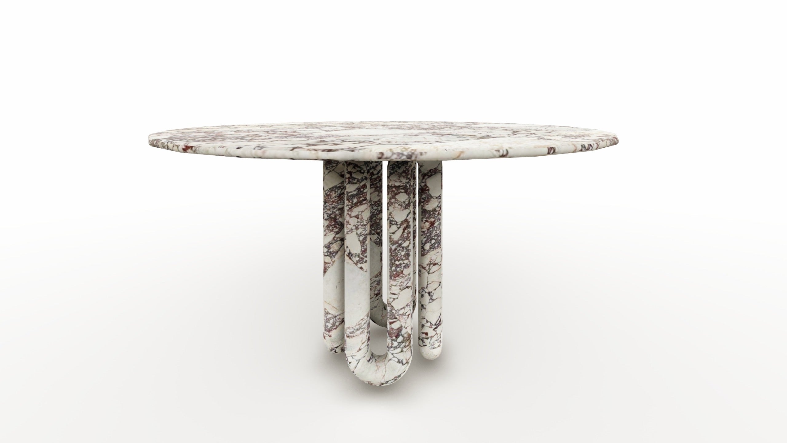 Starlight Travertine Solid Round Dining Table