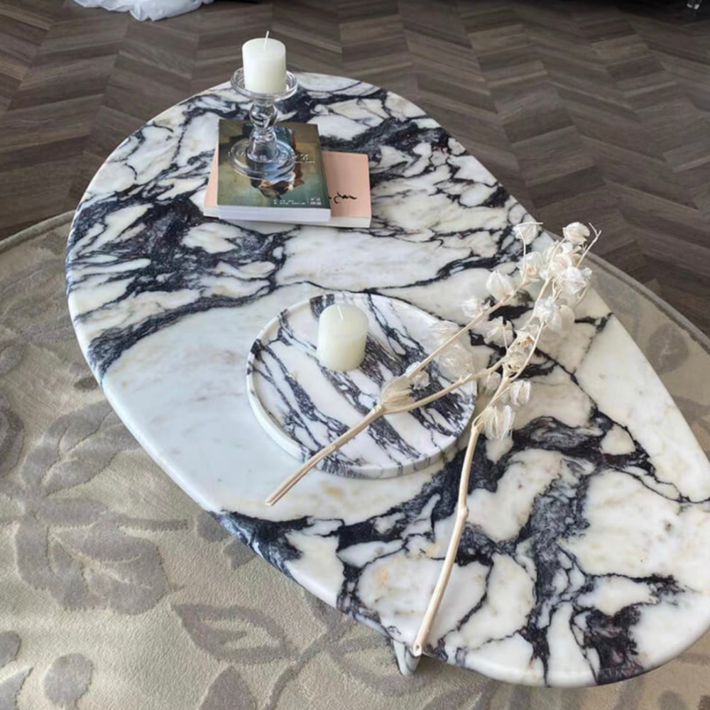 Modern Calcutta Viola Oval Coffee Table