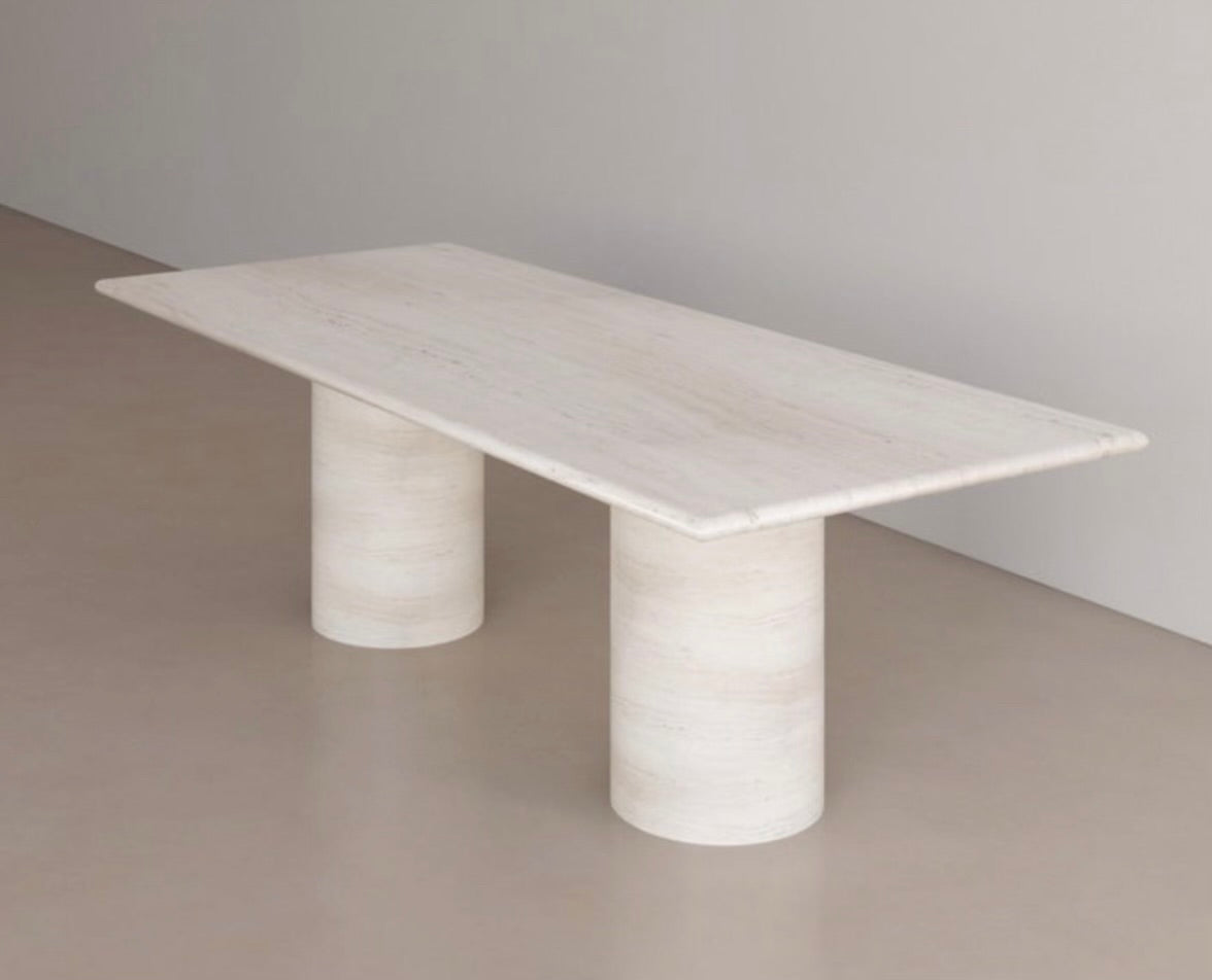 Travertine Rectangle Dining Table 100