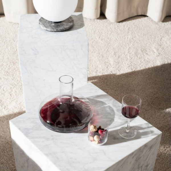 Viola Marble Cubic Side Table