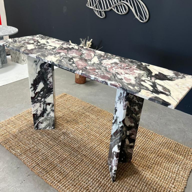 Linea Marble Console Modern Style Marble Console Table | Marble & Home