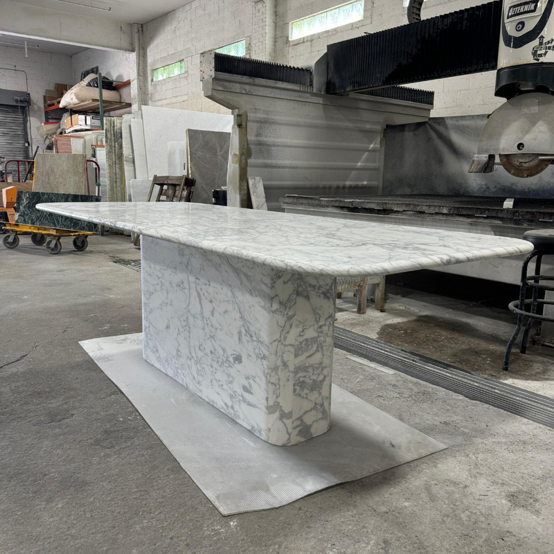 Italian Calacatta Marble Rectangle Dining Table | Marble & Home